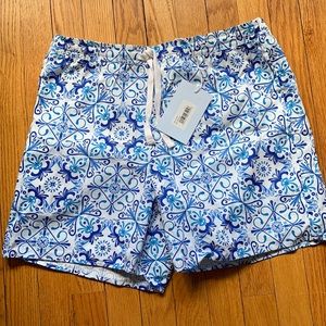 NWT Adult Men’s Hill House Leo Short in Mosaic Blue